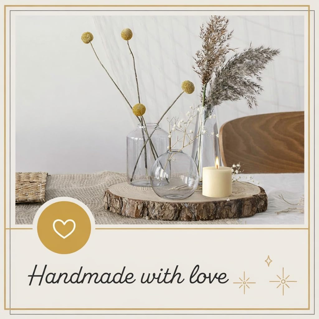 Melt Candle Pillar Candles, 3 Pack - Unscented Candles for Home, Church, Weddings, & More - 3" X 3", Ivory