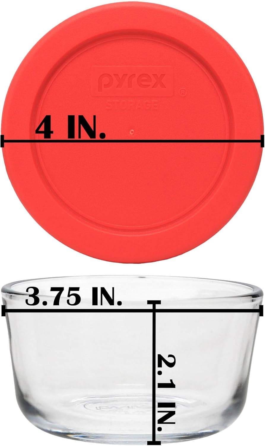 Simply Store 1-Cup Single Glass Food Storage Container with Plastic Lid