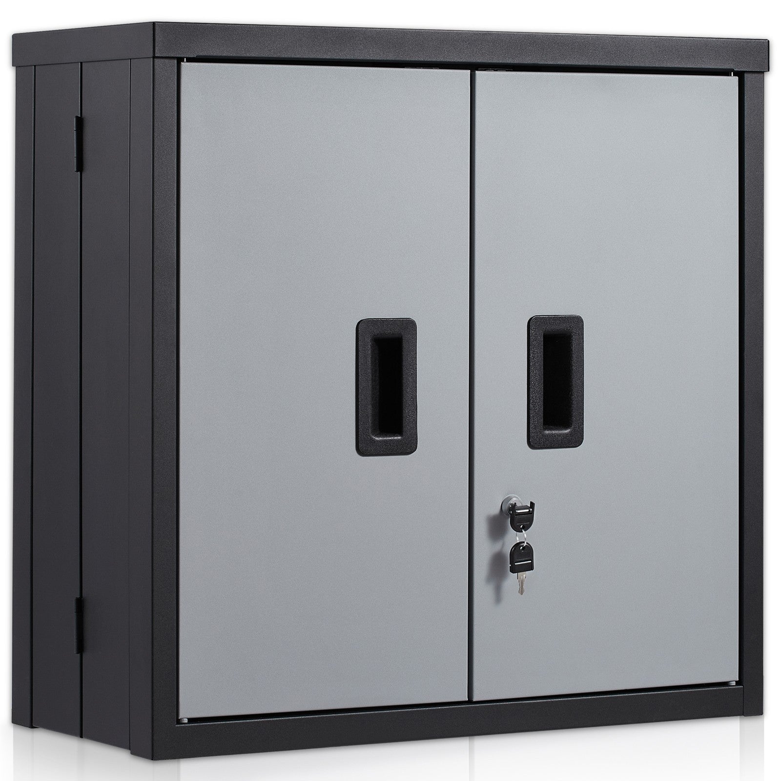 Uimoso Foldable Wall-Mounted Garage Cabinet 26" Compact Design, 240 Lbs Capacity