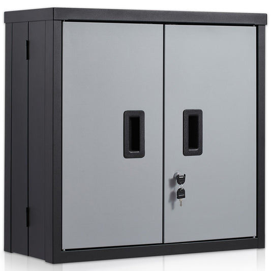 Uimoso Foldable Wall-Mounted Garage Cabinet 26" Compact Design, 240 Lbs Capacity
