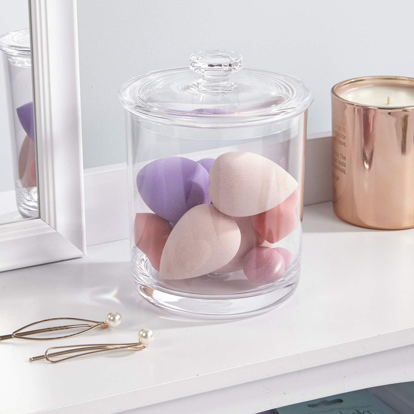 30-Ounce Premium Quality Clear Plastic Apothecary Jar