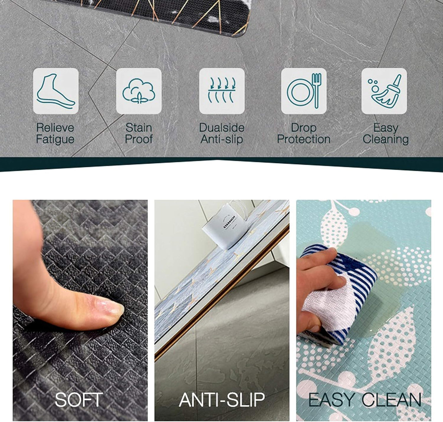 Artistic Beautiful anti Fatigue Kitchen Floor Mat - Unique Floor Mats - Pain Relief Padded Kitchen Mats - Floor Mats in Front of Sink - Memory Foam 47" X 17.5" X 10Mm Rooster