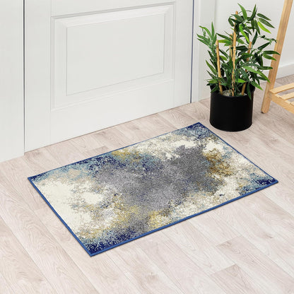 Beverly Collection 8445 Blue 2X3 Modern Abstract Area Rug