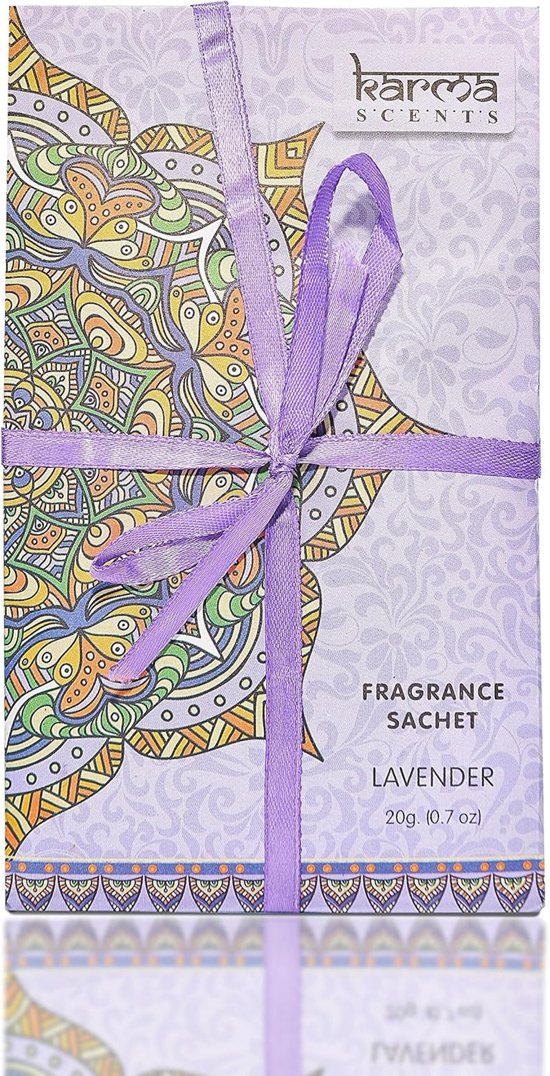 Karma Scents Lavender Fresh Scented Sachets Natural Drawer, Closet, Car, Air Freshener – Lovely Fresh Scents Home Fragrance with 12 Sachet Bags – Drawer, Closet Fresheners and Car Odor Eliminator