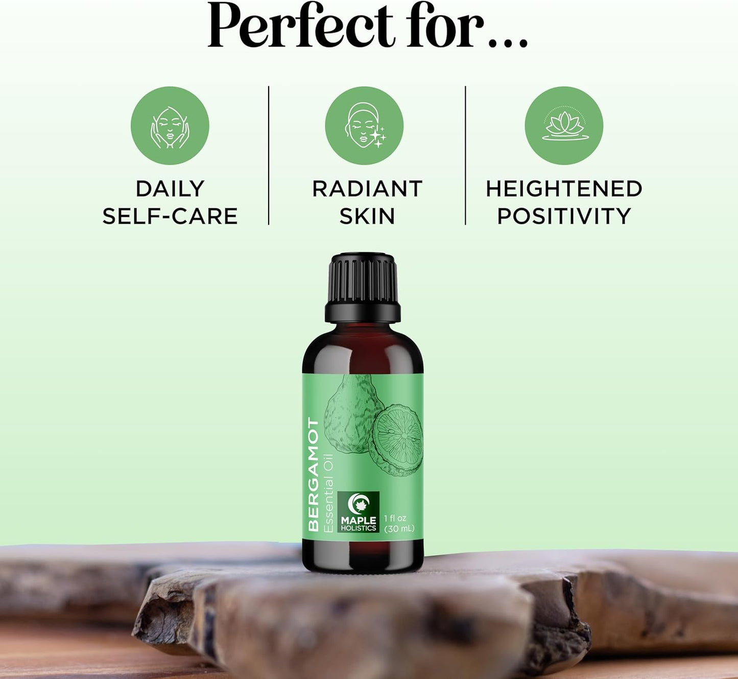 Bergamot Essential Oil for Diffuser Aromatherapy - 100% Pure Citrus Bergamot Oil for Hair Skin and Nails plus Undiluted Relaxing Aromatherapy Essential Oil for Diffusers Baths and Topical Uses 1Oz