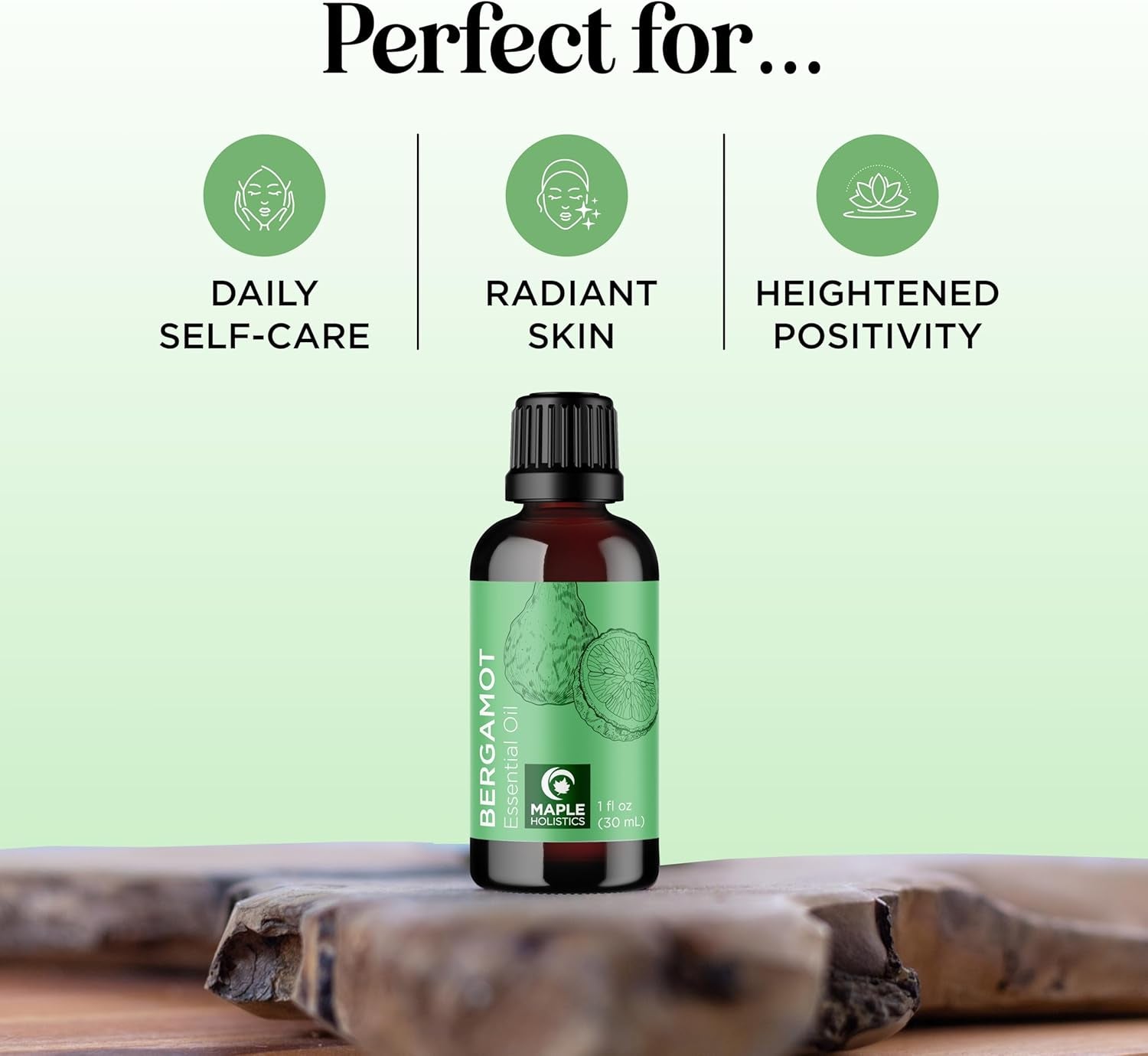 Bergamot Essential Oil for Diffuser Aromatherapy - 100% Pure Citrus Bergamot Oil for Hair Skin and Nails plus Undiluted Relaxing Aromatherapy Essential Oil for Diffusers Baths and Topical Uses 1Oz
