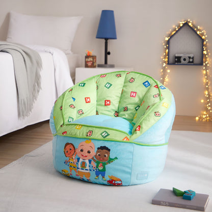 Moonbug  JJ, Cody, & Nina Blue Polyester round Bean Bag for Kids Ages 3-8
