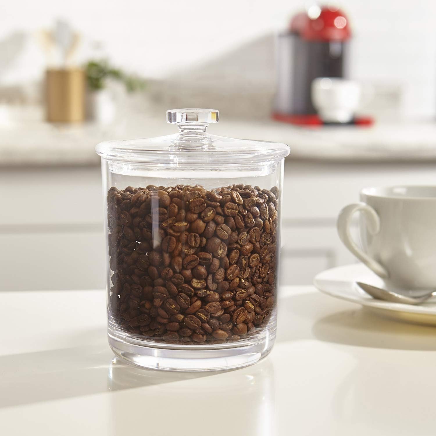 30-Ounce Premium Quality Clear Plastic Apothecary Jar
