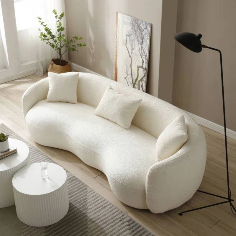 Yazgur 93.6" Curved Modern Upholstered Sofa