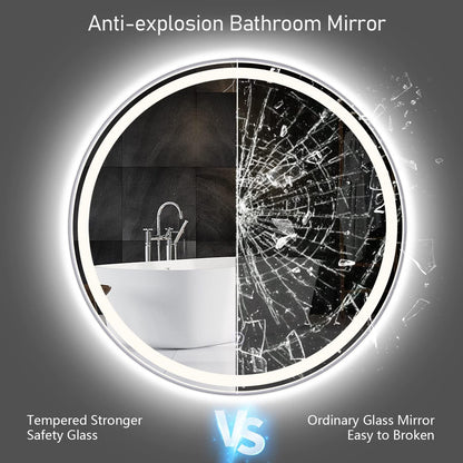 LED Bathroom Vanity Mirror: 23 Inch 4000K LED Bathroom Mirror Memory Function Dimmable Makeup Vanity Mirror with Lights Touch Switch Lighted Front Bathroom Mirror