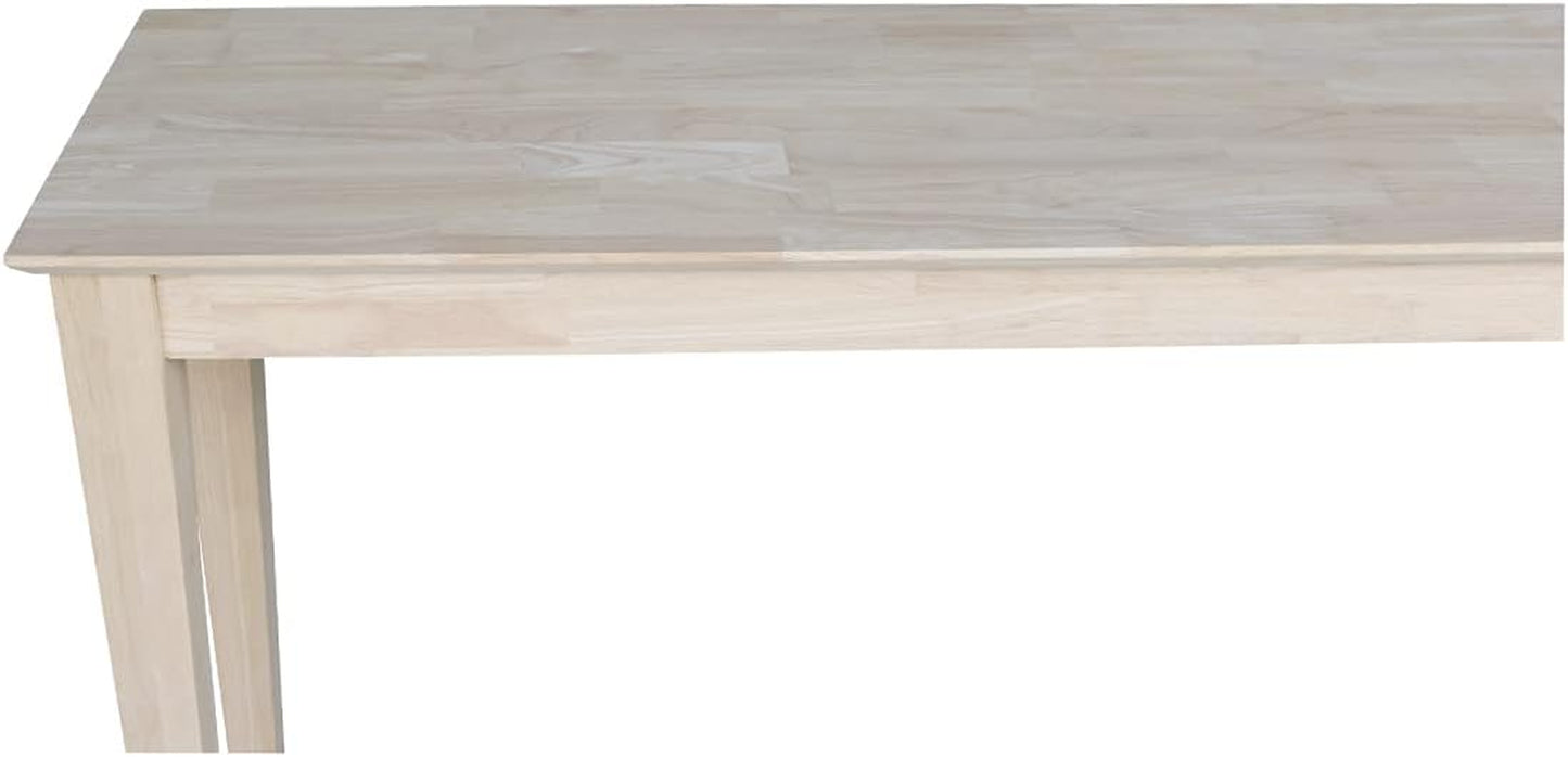 International Concepts Shaker Console Table, 72-Inch Long, Solid Parawood, Unfinished
