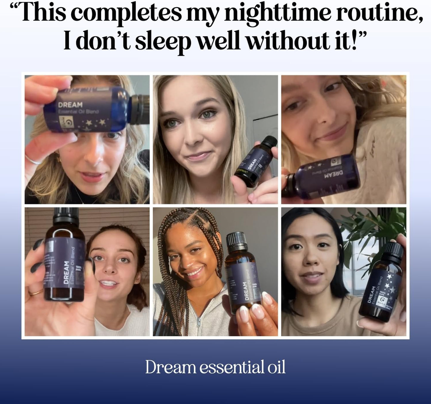 Sleep Essential Oil Blend for Diffuser - Dream Essential Oils for Diffusers Aromatherapy and Relaxation with Clary Sage Ylang-Ylang Roman Chamomile and Lavender for Sleep Time Support (1 Fl Oz)