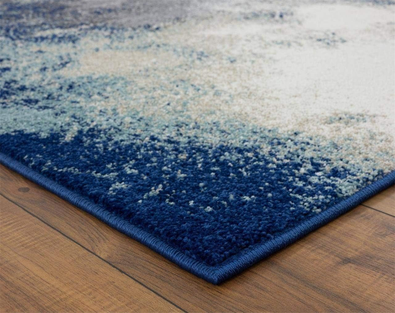 Beverly Collection 8445 Blue 2X3 Modern Abstract Area Rug