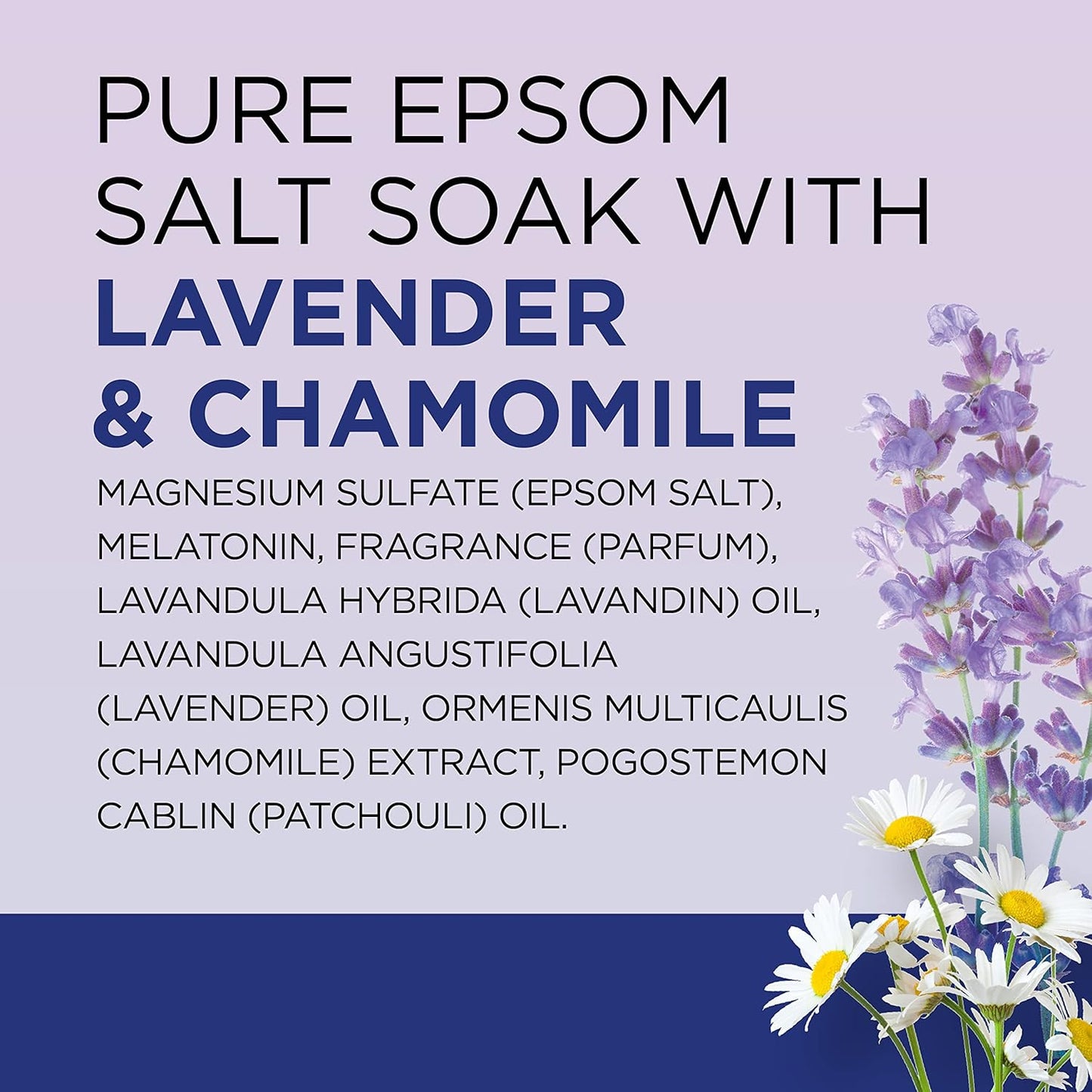 Pure Epsom Magnesium Salt Soak, Sleep Blend with Melatonin, Lavender & Essential Oils, 3 Lb (Pack of 4)