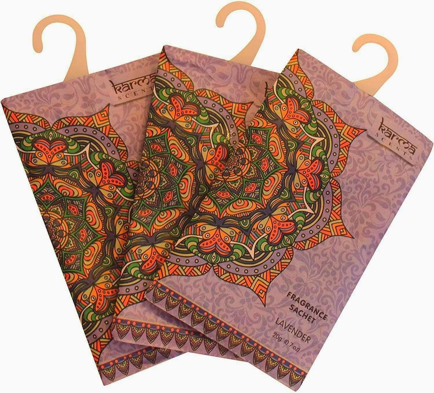 Karma Scents Lavender Fresh Scented Sachets Natural Drawer, Closet, Car, Air Freshener – Lovely Fresh Scents Home Fragrance with 12 Sachet Bags – Drawer, Closet Fresheners and Car Odor Eliminator