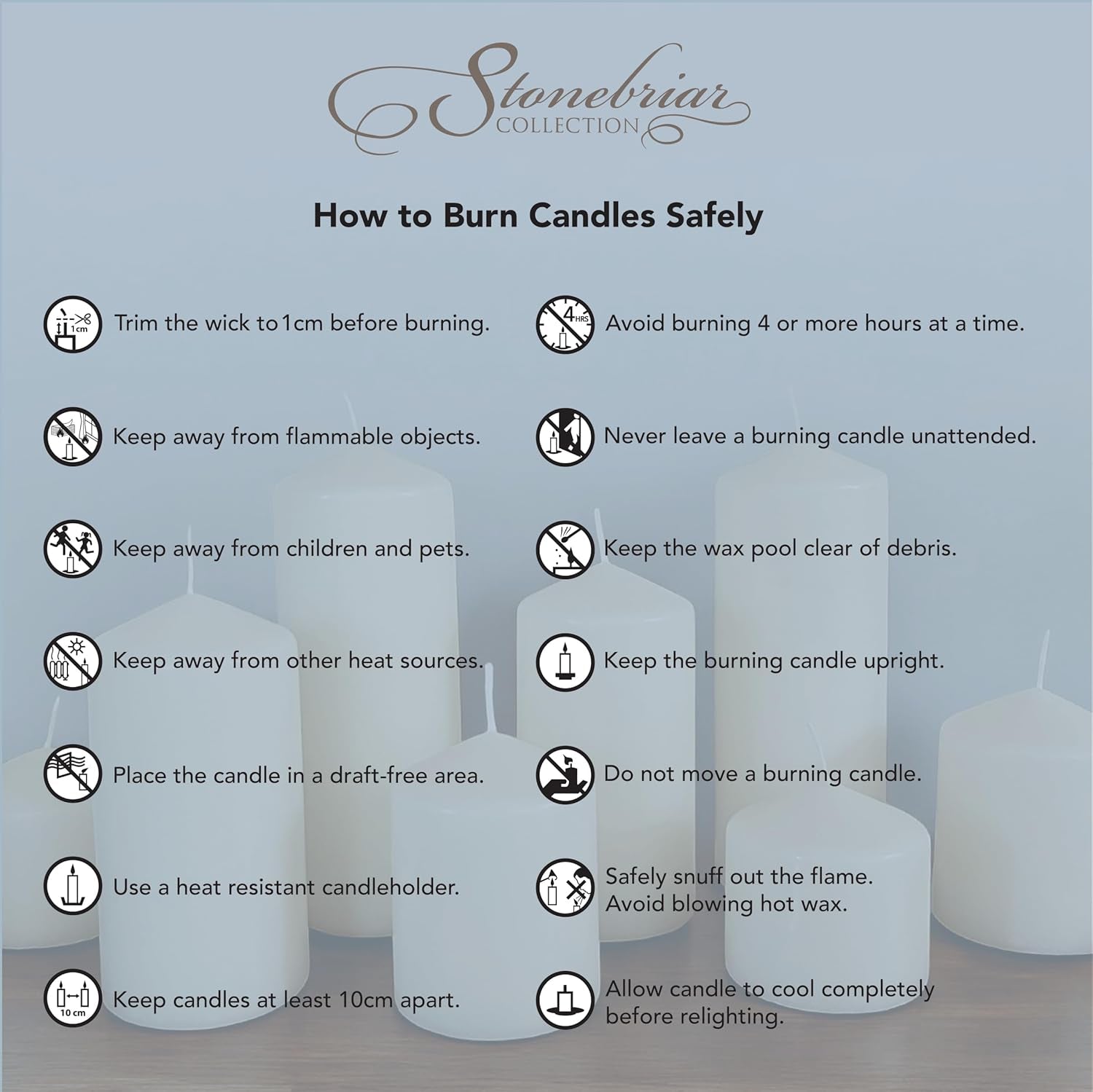 Unscented White Tall Pillar Candles, 65 Hour Burning Candle Pillars, Perfect for Decor, Weddings, Emergencies 3" X 6", 6 Count