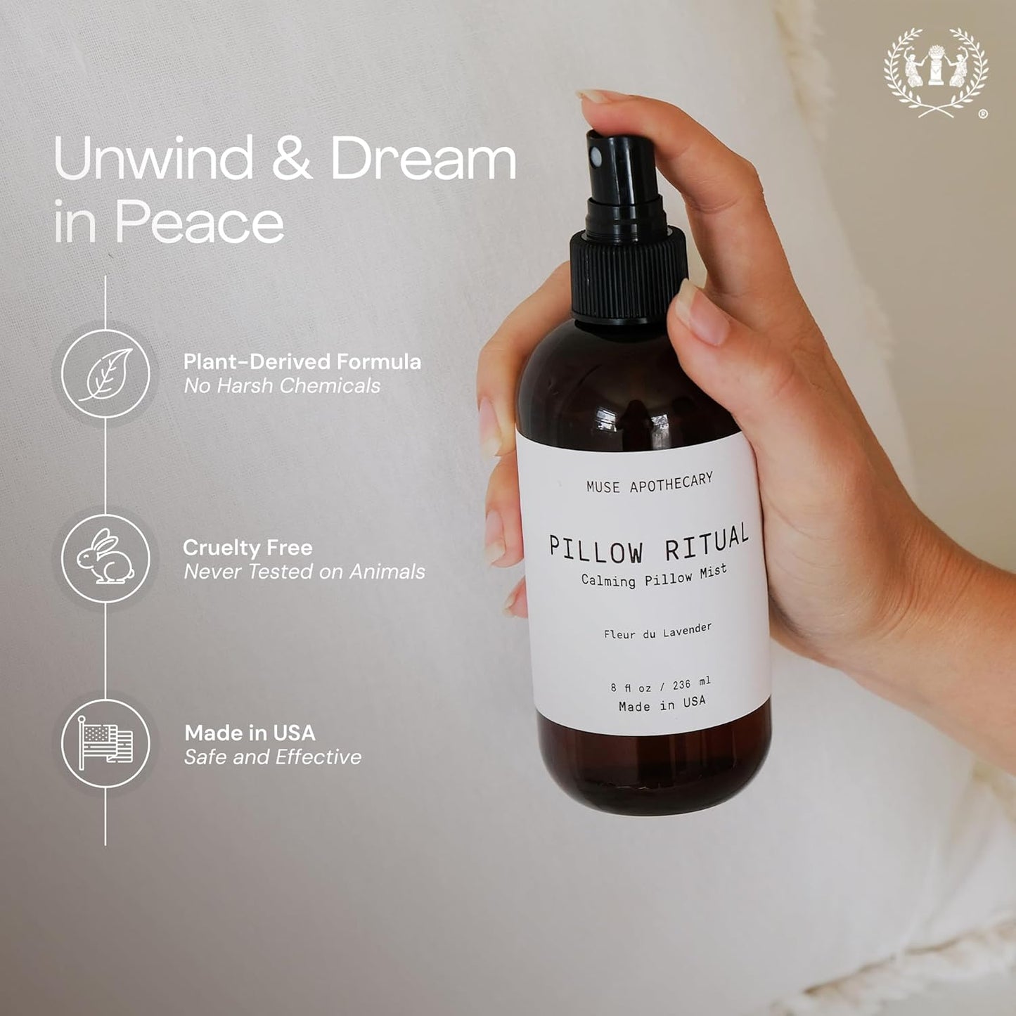 Pillow Ritual - Aromatic, Calming and Relaxing Pillow Mist, Linen and Fabric Spray - Infused with Natural Aromatherapy Essential Oils - 8 Oz, Fleur Du Lavender, 2 Pack