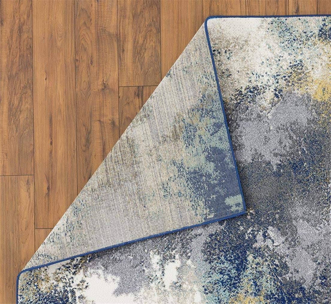 Beverly Collection 8445 Blue 2X3 Modern Abstract Area Rug