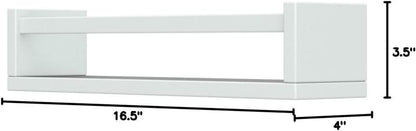 Floating Nursery Book Shelves for Wall Set of 4, Wall Bookshelf for Kids Room, White Wood Hanging Bookshelves Book Shelf for Baby Toddler Childrens Boy Girl Bedoom Toy and Decor Storage