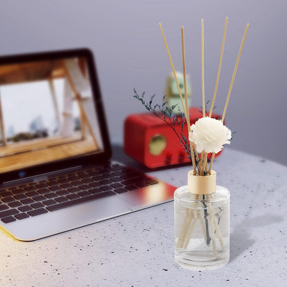 100PCS Reed Diffuser Sticks, 10 Inch Natural Rattan Wood Sticks Essential Oil Aroma Diffuser Sticks Refill Replacement for Aroma Fragrance ((Primary Color))