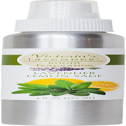 Room Fragrance Spray - Natural Air Freshener & Odor Eliminator, Luxury Essential Oil Scent for Home & Bathroom, Aromatherapy, Ideal Holiday Gift, Lavender Lemon Sage - 1 Pack, 4 Oz