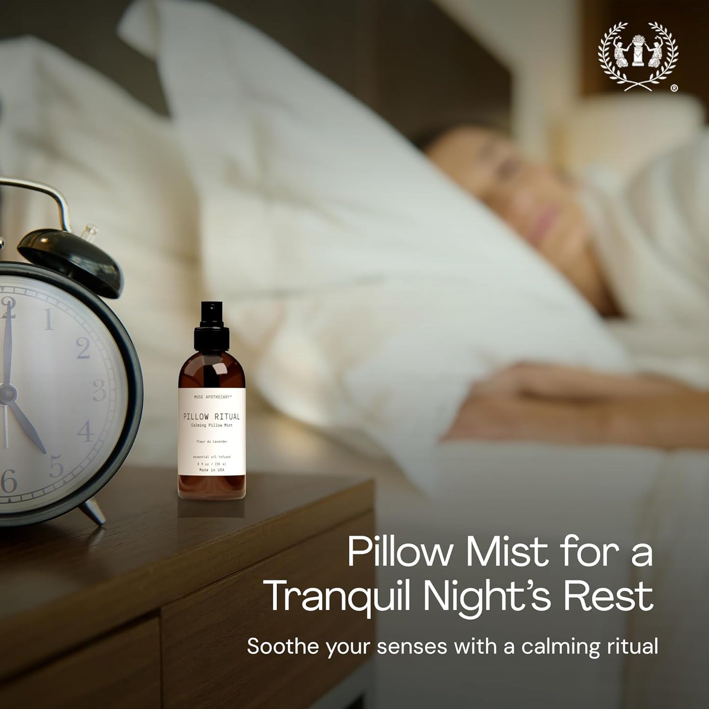 Pillow Ritual - Aromatic, Calming and Relaxing Pillow Mist, Linen and Fabric Spray - Infused with Natural Aromatherapy Essential Oils - 8 Oz, Fleur Du Lavender, 2 Pack