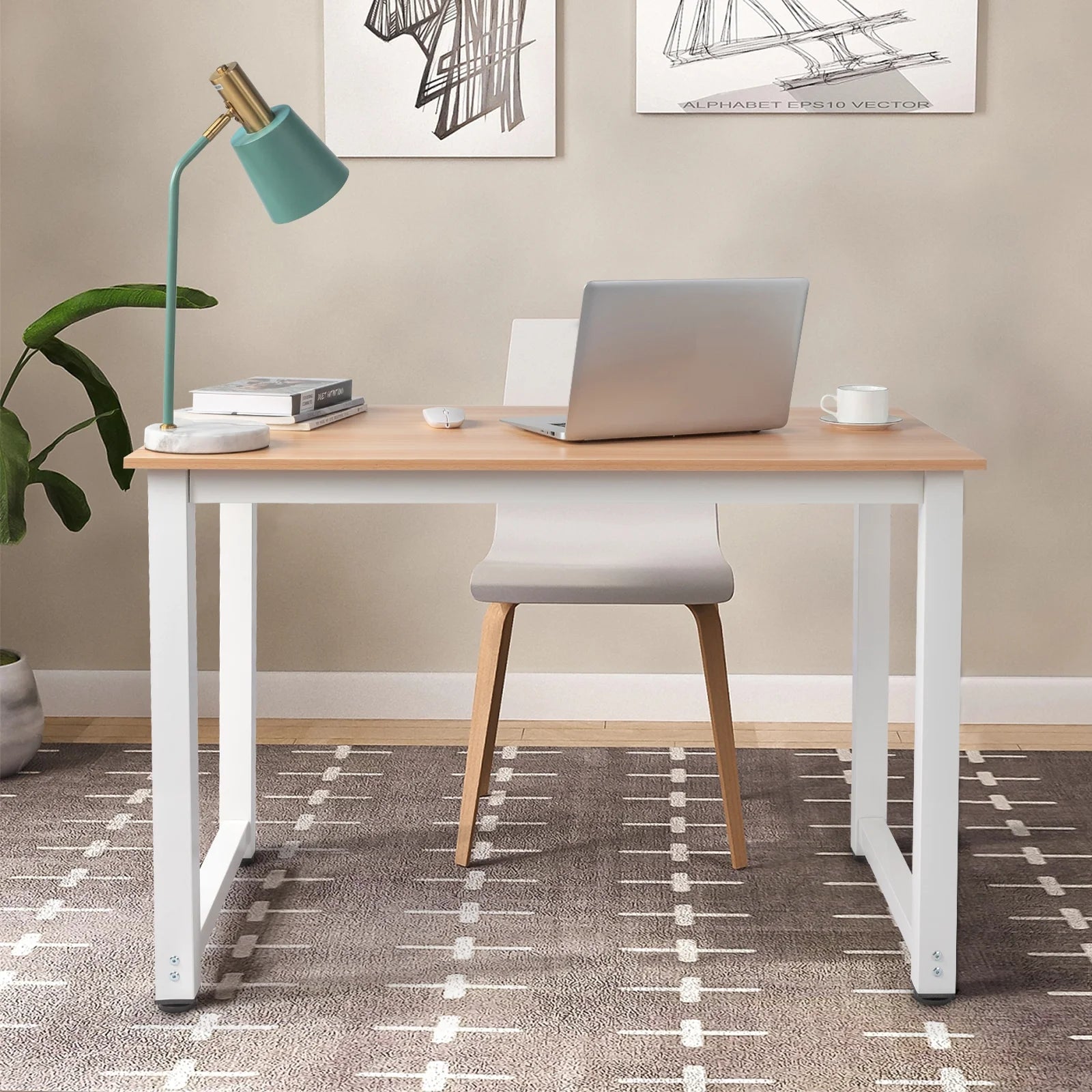 Wood Computer Desk PC Laptop Study Table Workstation Home Office Furniture