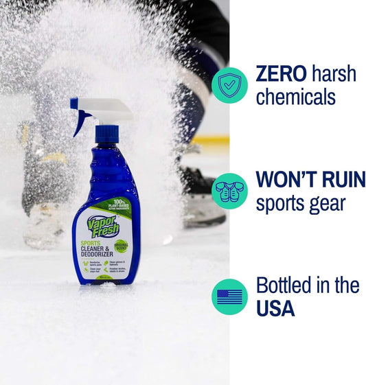 Sports Cleaner and Deodorizer - for Boxing Gloves, Sports Pads, Helmets, Gym Bags, Gym Equipment and More - Naturally Powered by Plants, 16 Fl Oz (1-Pack)