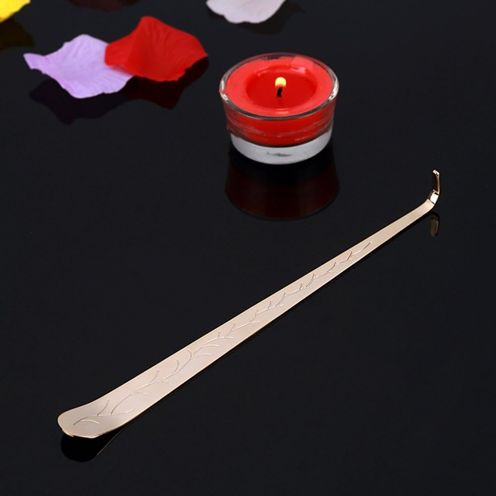 3 in 1 Candle Accessory Set - Wick Trimmer, Snuffer, Dipper with Gift Package for Candle Lovers (Champagne Gold)