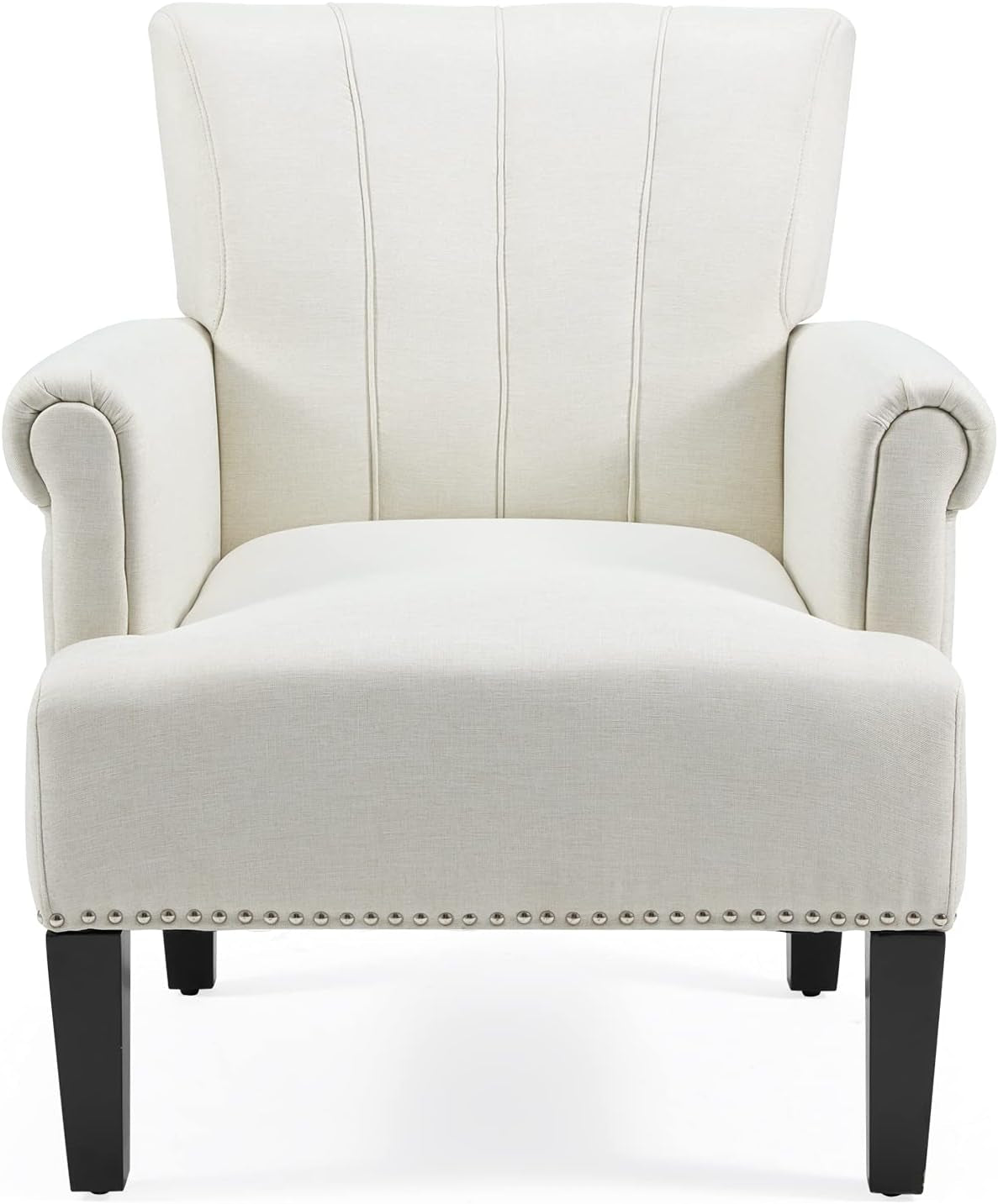 Living Room Accent Chair with Armrests, Modern Accent Chair, Living Room Chairs, Armchairs for Living Room, Office, Beige