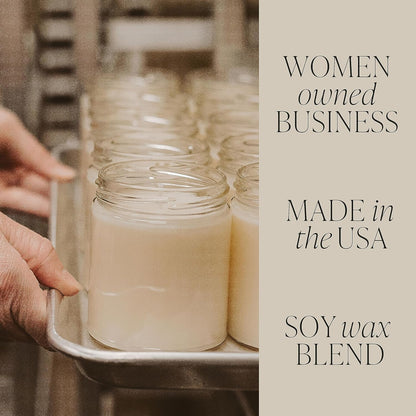 Relax Girl, Peppermint, Cedar, Clove, and Eucalyptus Scented Soy Wax Candle for Home | 9Oz Clear Jar, 40 Hour Burn Time, Non Toxic, Made in the USA