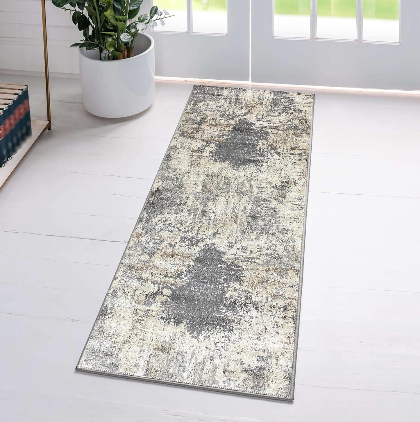 Artistic Area Rug, Gray-Gray 2X7