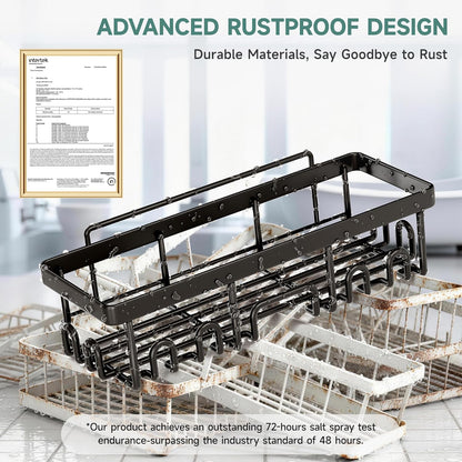 Shower Caddy 6-Pack, Advanced Rustproof Design, No Drilling Adhesive Shelves, Rack with Soap Holder, Large Capacity Bathroom Organizers and Storage, Wall-Mounted, Gifts for Women Mom