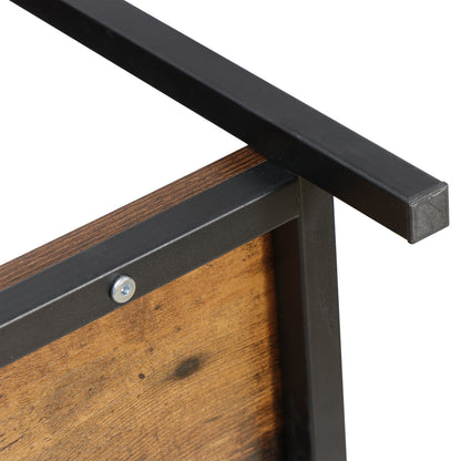 Rustic Wood Coffee Table Rectangular Coffee Table with Storage Shelf Durable 31"