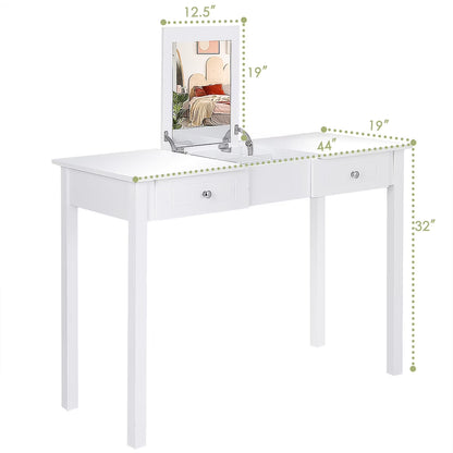 Vanity Table Dressing Table Flip Top Desk Furniture White