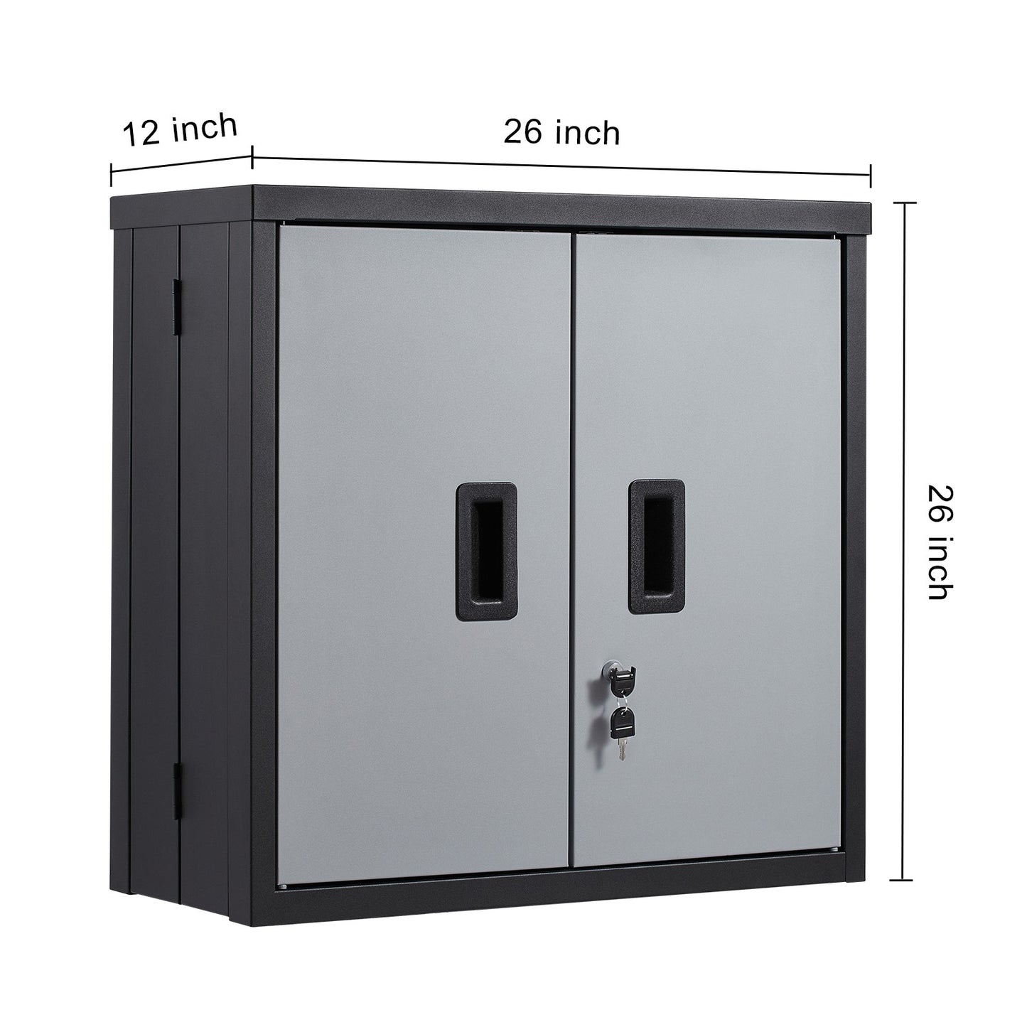 Uimoso Foldable Wall-Mounted Garage Cabinet 26" Compact Design, 240 Lbs Capacity