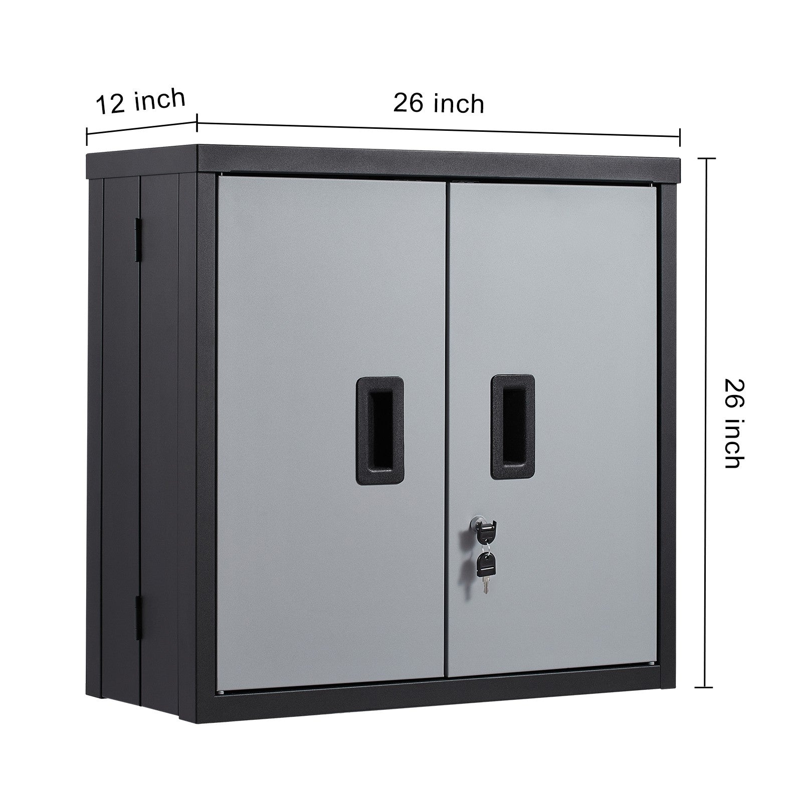 Uimoso Foldable Wall-Mounted Garage Cabinet 26" Compact Design, 240 Lbs Capacity