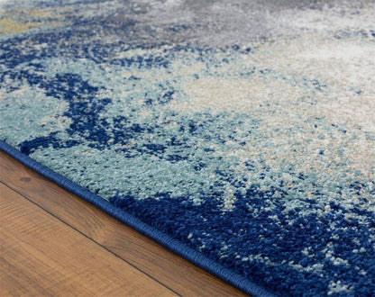 Beverly Collection 8445 Blue 2X3 Modern Abstract Area Rug