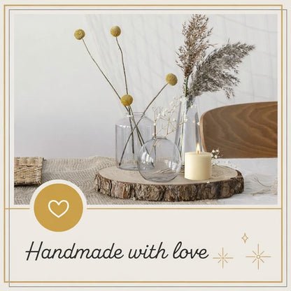 Melt Candle Pillar Candles, 3 Pack - Unscented Candles for Home, Church, Weddings, & More - 3" X 3", Ivory