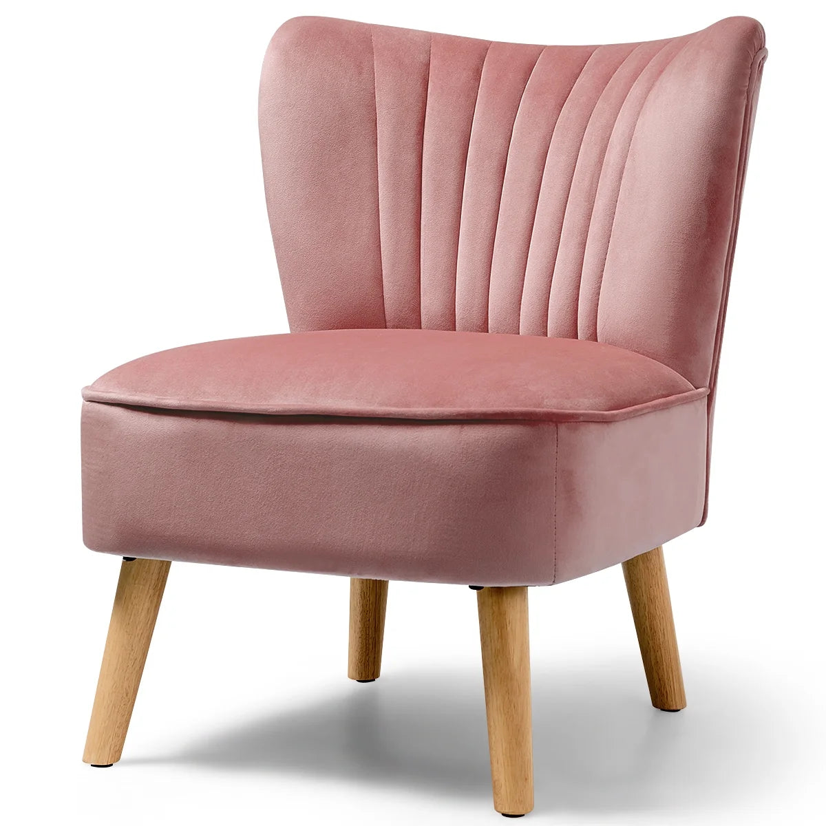 Armless Accent Chair Modern Velvet Leisure Chair Single Upholstered