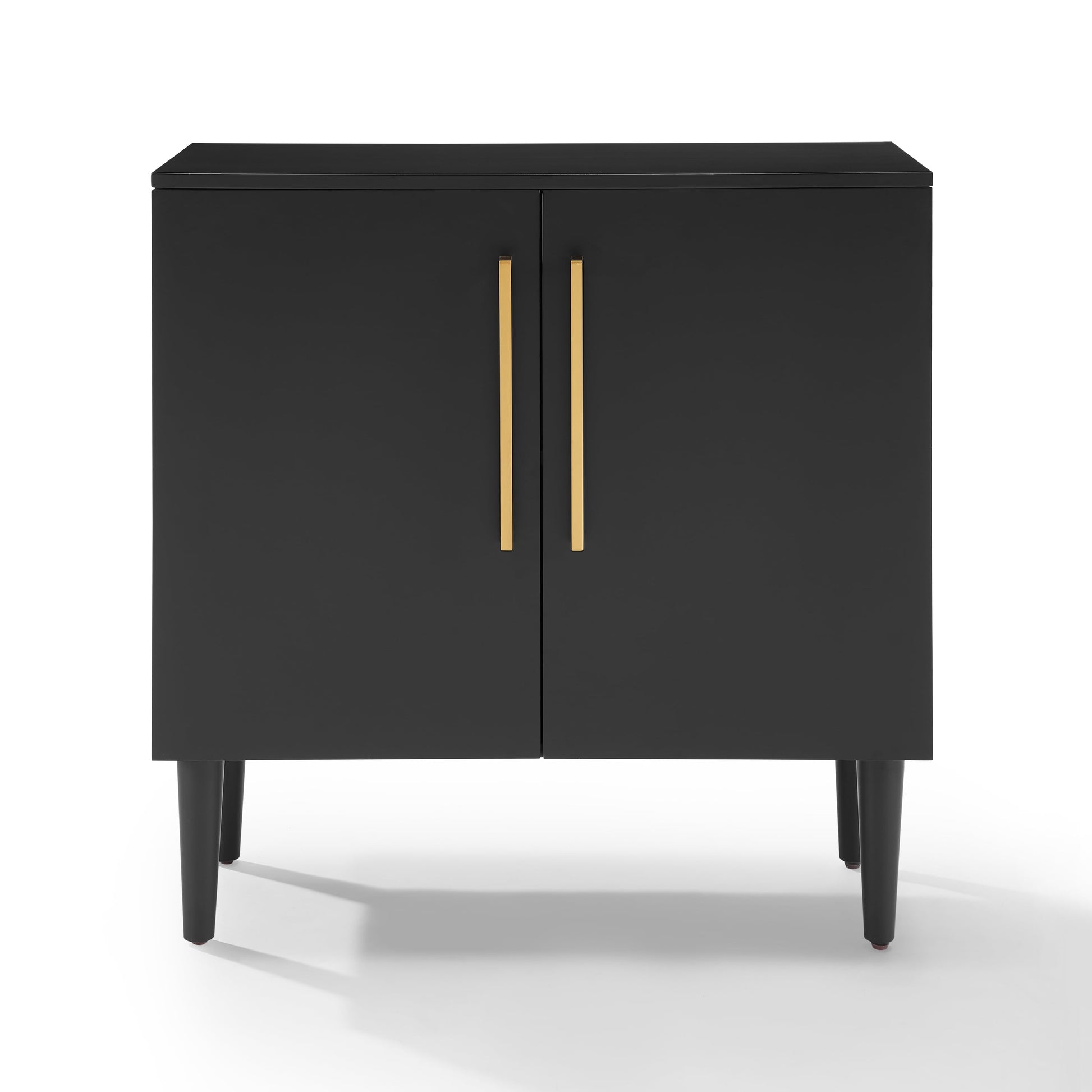 Everett Wood Accent Cabinet in Matte Black