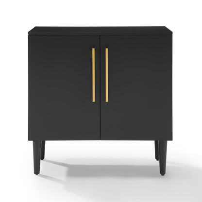 Everett Wood Accent Cabinet in Matte Black