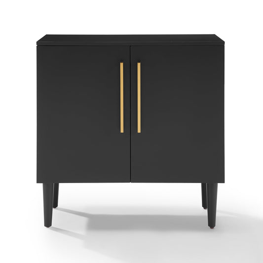 Everett Wood Accent Cabinet in Matte Black