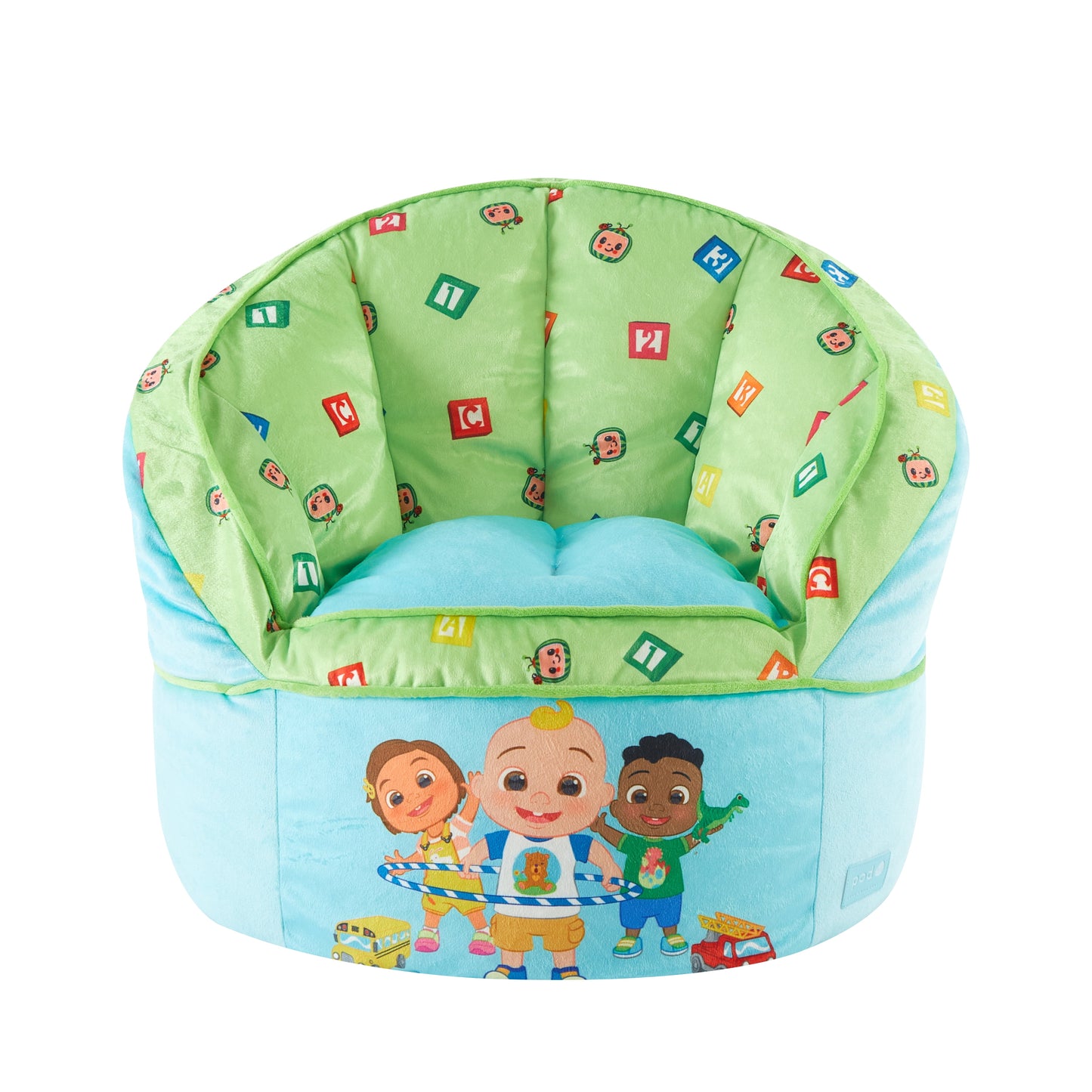 Moonbug  JJ, Cody, & Nina Blue Polyester round Bean Bag for Kids Ages 3-8