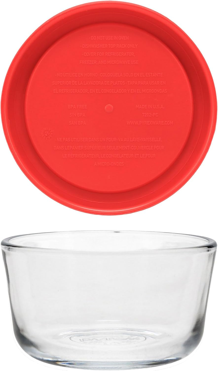 Simply Store 1-Cup Single Glass Food Storage Container with Plastic Lid