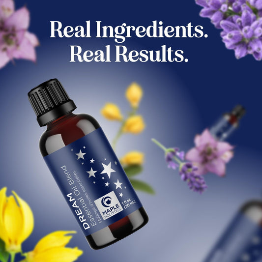 Sleep Essential Oil Blend for Diffuser - Dream Essential Oils for Diffusers Aromatherapy and Relaxation with Clary Sage Ylang-Ylang Roman Chamomile and Lavender for Sleep Time Support (1 Fl Oz)
