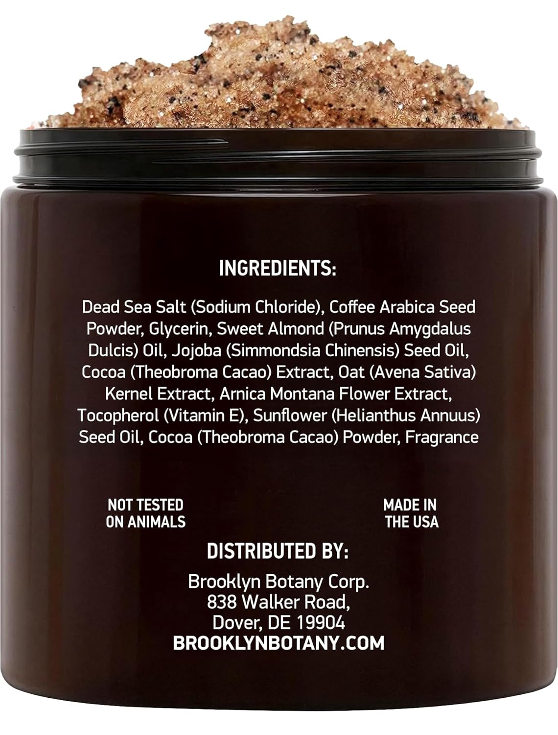 Arabica Coffee Body Scrub - Moisturizing and Exfoliating for Body, Face, Hand, Foot - Fights Stretch Marks, Fine Lines, Wrinkles - Great Gifts for Women & Men - 10 Oz