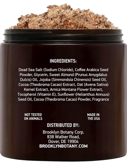 Arabica Coffee Body Scrub - Moisturizing and Exfoliating for Body, Face, Hand, Foot - Fights Stretch Marks, Fine Lines, Wrinkles - Great Gifts for Women & Men - 10 Oz
