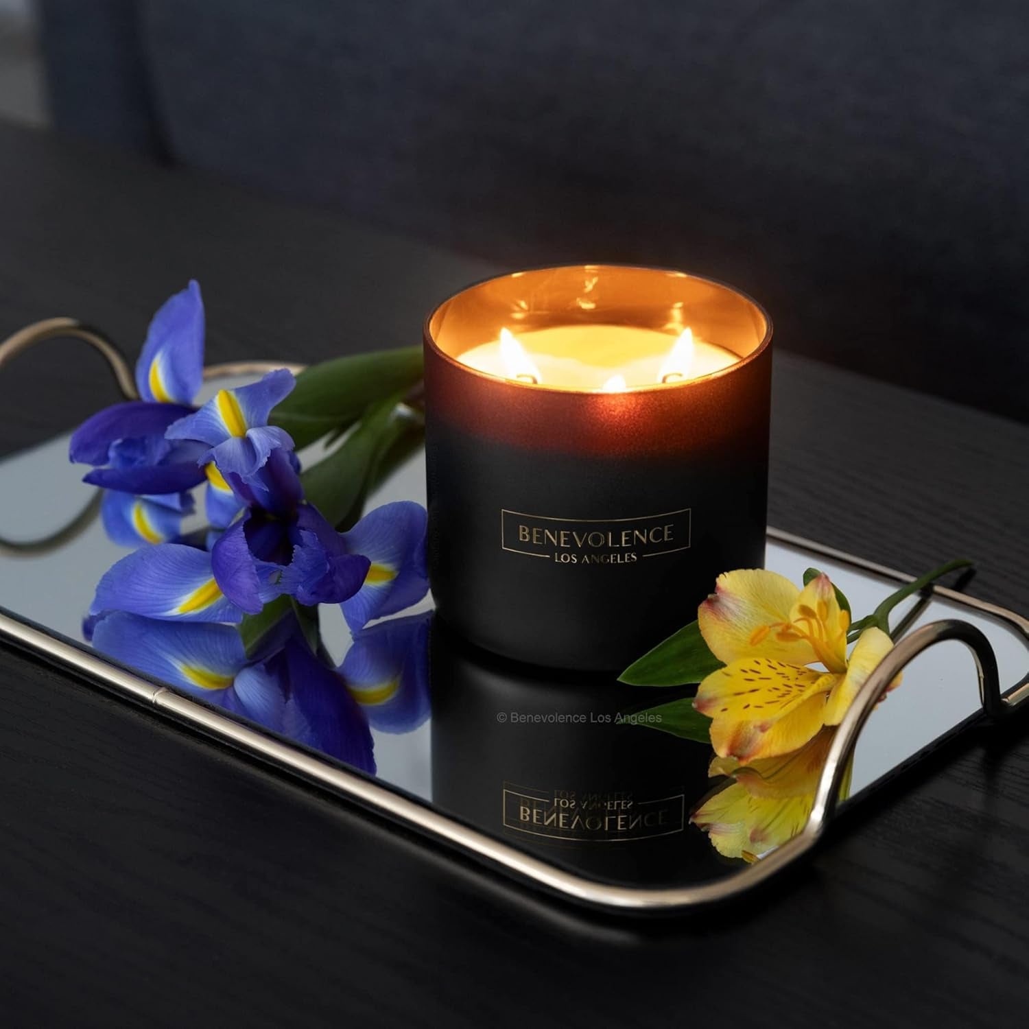 3 Wick Candle, Bergamot & Jasmine Large Christmas Scented Candles | Soy Candles | Holiday Candle Gifts for Women and Men | Home Fragrance | Aromatherapy | 14.5 Oz, 45 Hour Burn