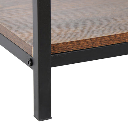 Rustic Wood Coffee Table Rectangular Coffee Table with Storage Shelf Durable 31"